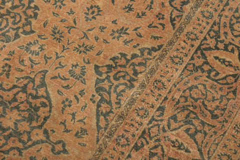 handmade Transitional Veg Dye Brown Green Hand Knotted RECTANGLE 100% WOOL area rug 9x12