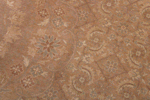 handmade Transitional  Tan Gold Hand Knotted RECTANGLE 100% WOOL area rug 9x12