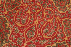 Vintage Isabelle Rust/Green Wool Rug - 9'1'' x 11'6''