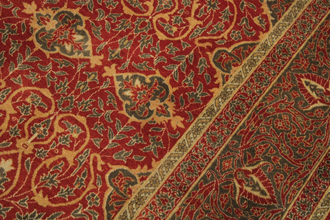 handmade Transitional Veg Dye Rust Green Hand Knotted RECTANGLE 100% WOOL area rug 9x12