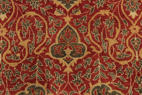 handmade Transitional Veg Dye Rust Green Hand Knotted RECTANGLE 100% WOOL area rug 9x12