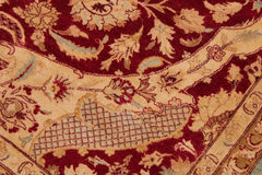 Antique Agra Rachelle Red/Blue Wool Rug - 9'3'' x 12'4''