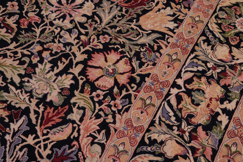 handmade Transitional Gulshanayub Black Black Hand Knotted RECTANGLE 100% WOOL area rug 9x12
