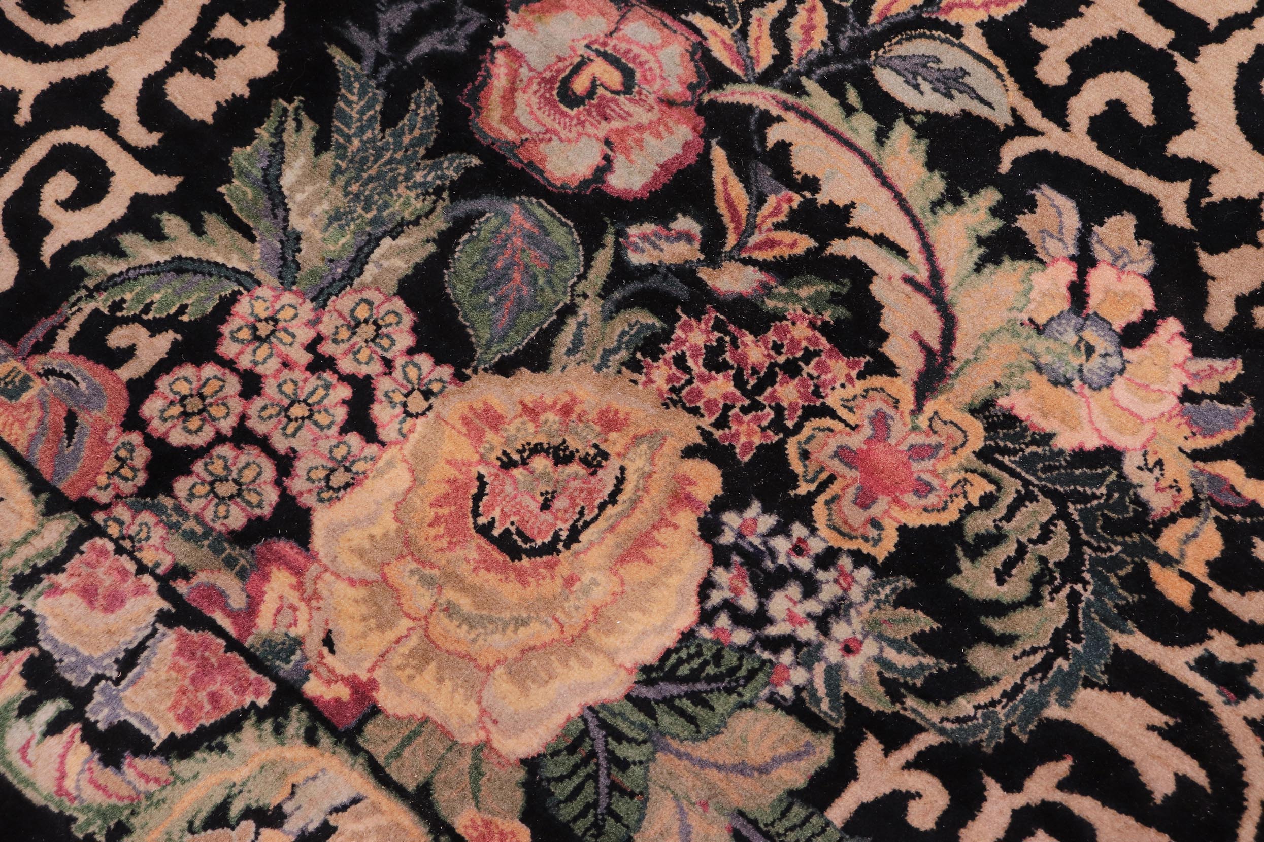 handmade Transitional Akbar Black Black Hand Knotted RECTANGLE 100% WOOL area rug 9x12