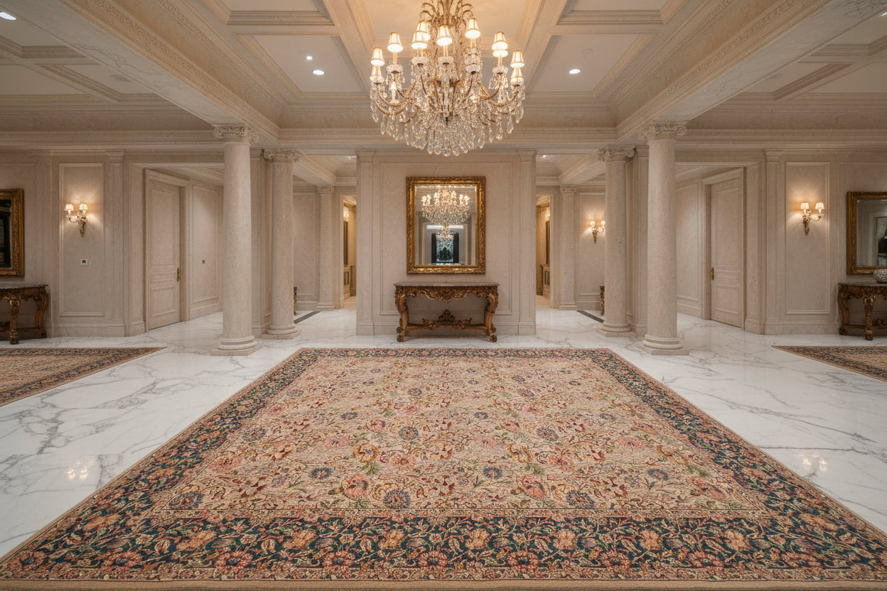 handmade Transitional Irfan Lt. Gray Teal Green Hand Knotted RECTANGLE 100% WOOL area rug 9x12