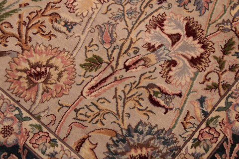 handmade Transitional Irfan Lt. Gray Teal Green Hand Knotted RECTANGLE 100% WOOL area rug 9x12