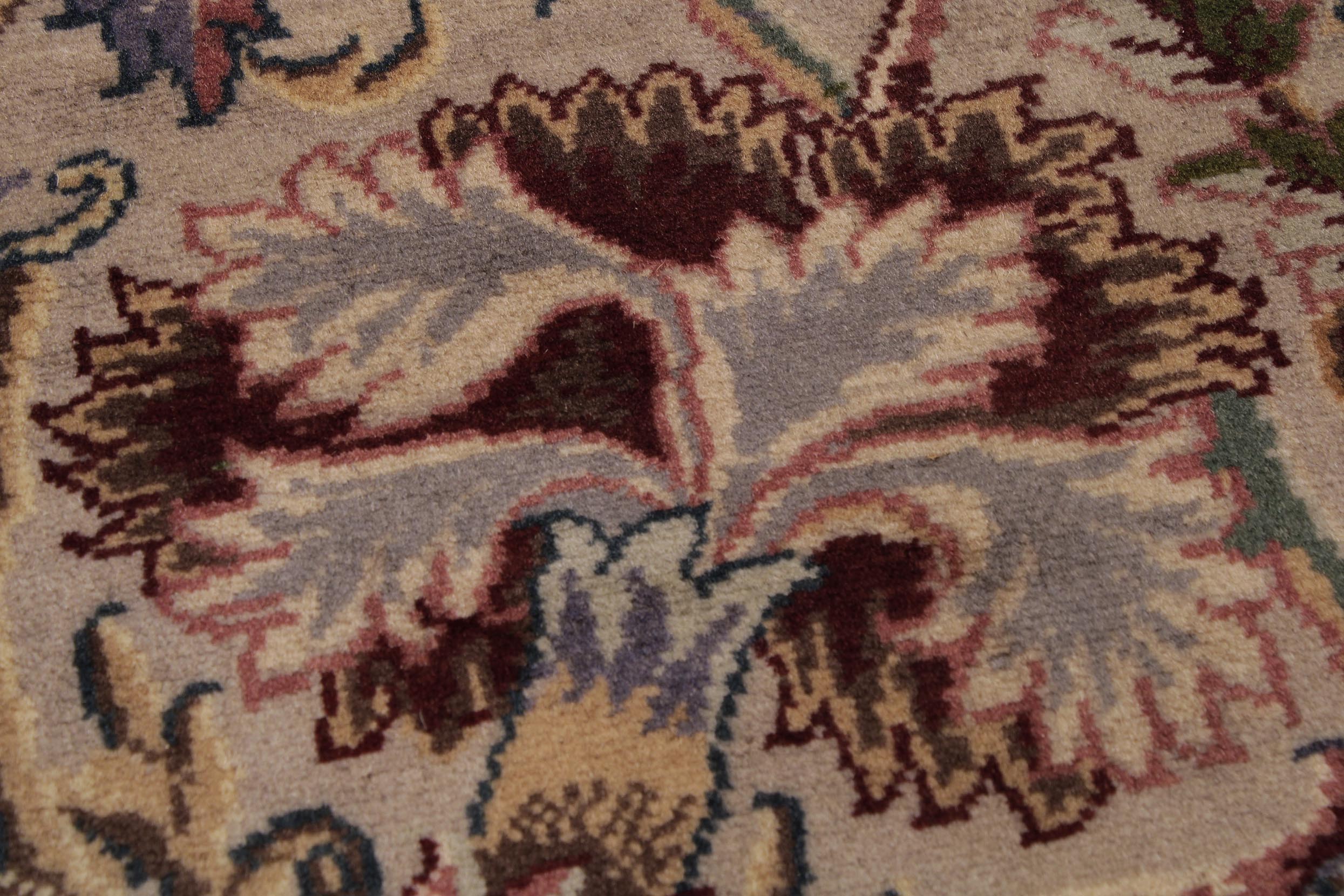 handmade Transitional Irfan Lt. Gray Teal Green Hand Knotted RECTANGLE 100% WOOL area rug 9x12