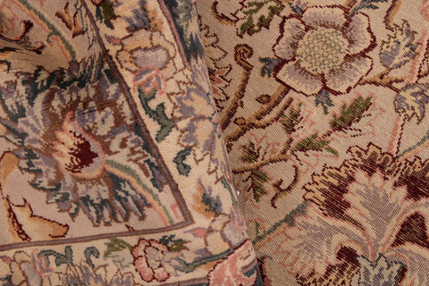 handmade Transitional Irfan Lt. Gray Teal Green Hand Knotted RECTANGLE 100% WOOL area rug 9x12