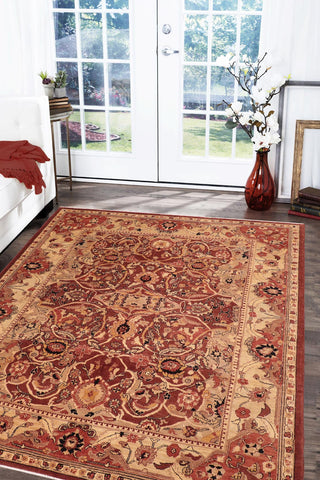 handmade Traditional Kafkaz Red Beige Hand Knotted RECTANGLE 100% WOOL area rug 8' x 10'