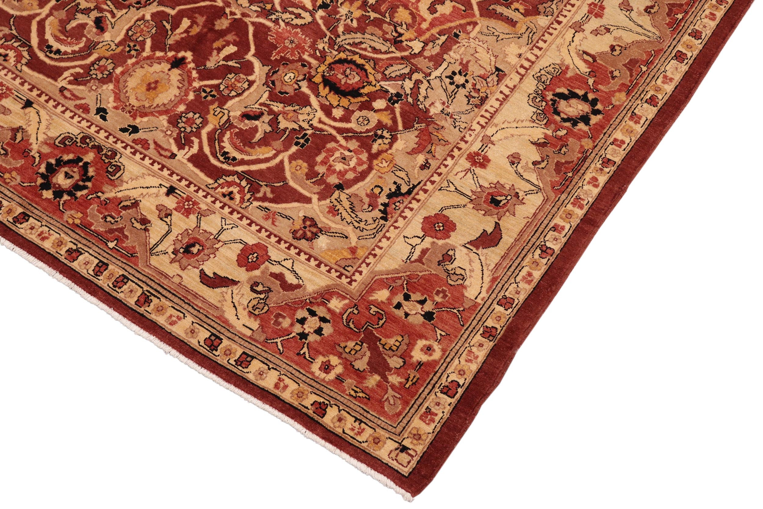 handmade Traditional Kafkaz Red Beige Hand Knotted RECTANGLE 100% WOOL area rug 8' x 10'