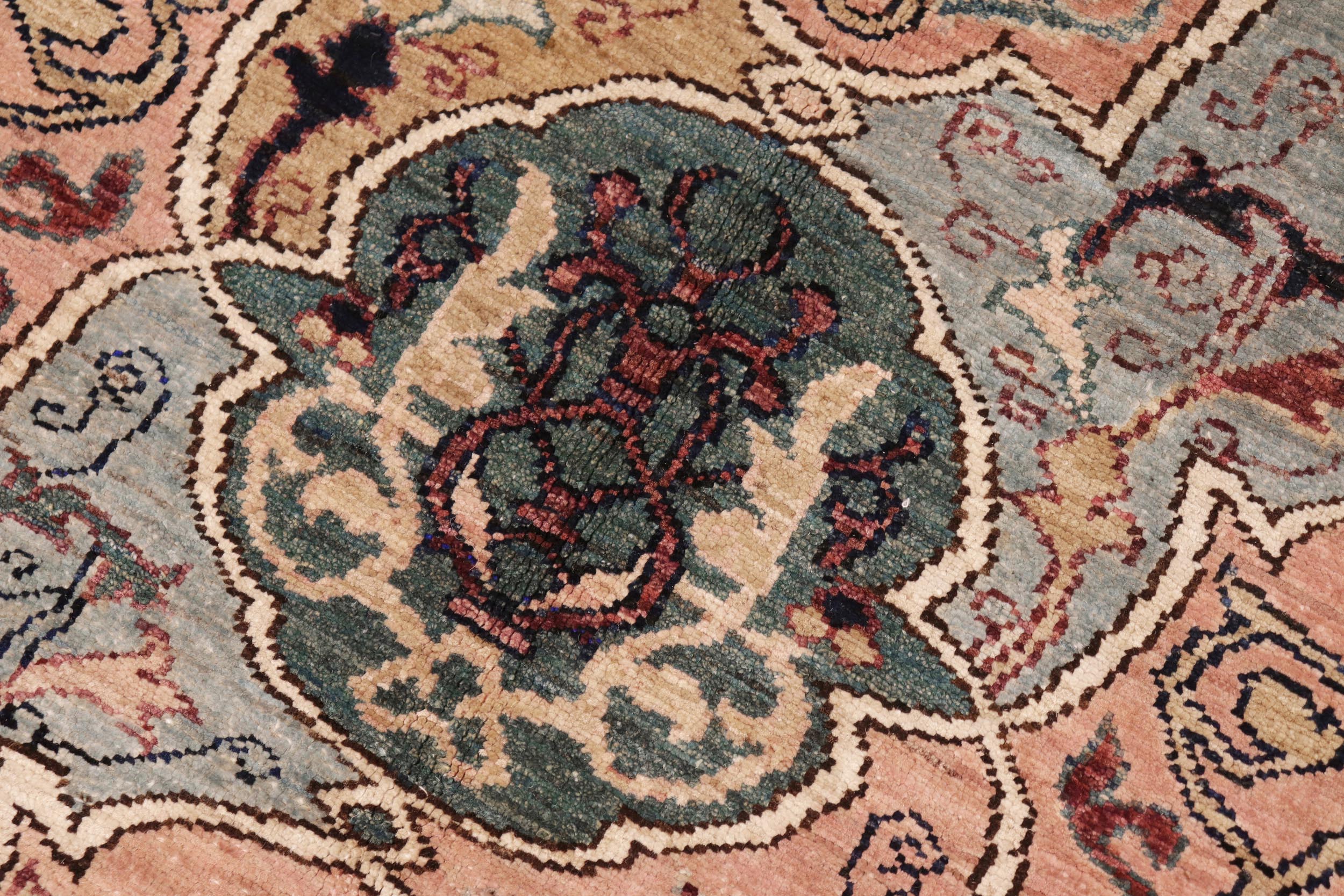 handmade Transitional Kafkaz Beige Brown Hand Knotted RECTANGLE 100% WOOL area rug 8' x 10'