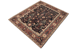 handmade Traditional Kafkaz Blue Brown Hand Knotted RECTANGLE 100% WOOL area rug 8 x 10