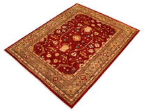 handmade Traditional Kafkaz Red Green Hand Knotted RECTANGLE 100% WOOL area rug 8 x 10