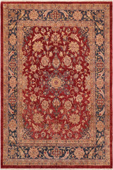 handmade Traditional Kafkaz Red Blue Hand Knotted RECTANGLE 100% WOOL area rug 8 x 10