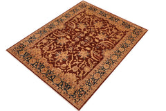 handmade Traditional Kafkaz Brown Blue Hand Knotted RECTANGLE 100% WOOL area rug 8 x 11