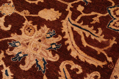 handmade Traditional Kafkaz Brown Blue Hand Knotted RECTANGLE 100% WOOL area rug 8 x 11