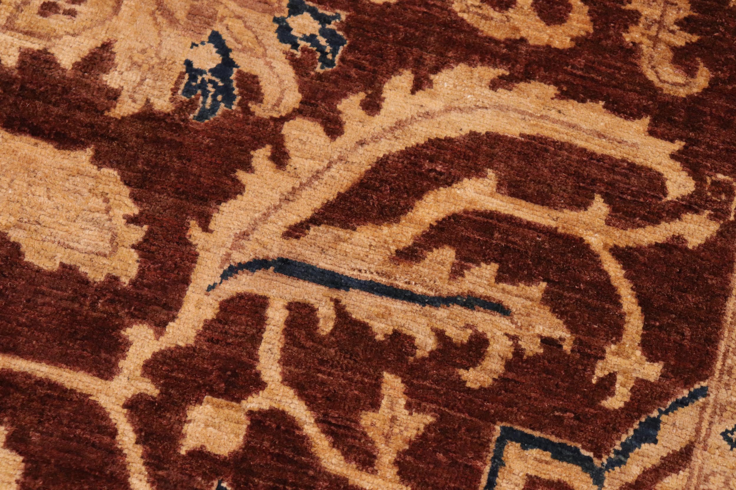 handmade Traditional Kafkaz Brown Blue Hand Knotted RECTANGLE 100% WOOL area rug 8x11