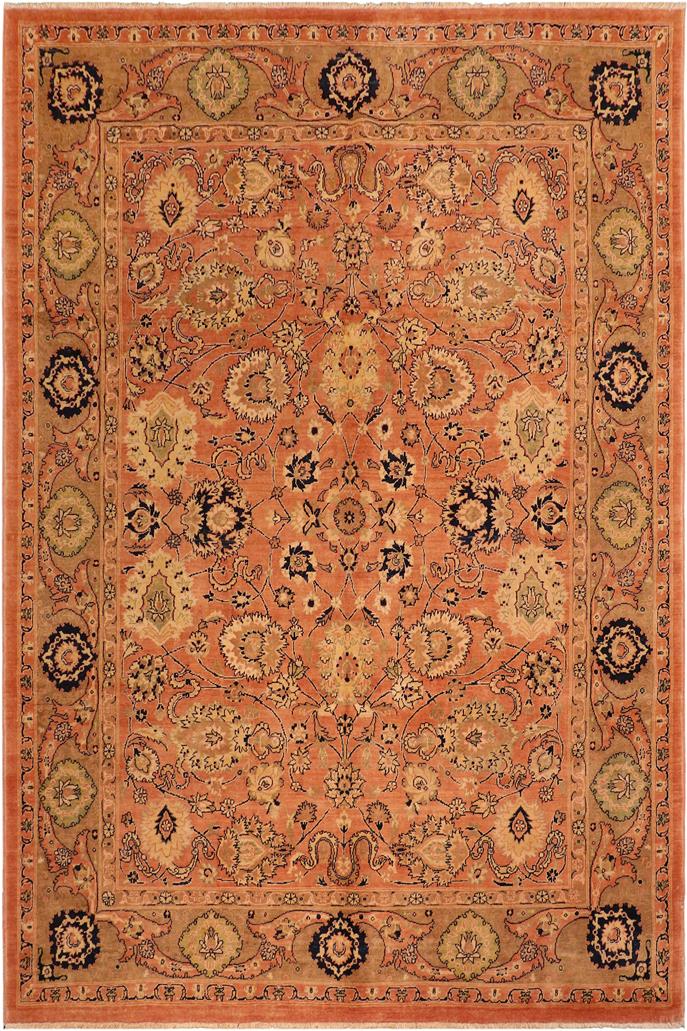 handmade Traditional Kafkaz Rust Brown Hand Knotted RECTANGLE 100% WOOL area rug 8 x 10