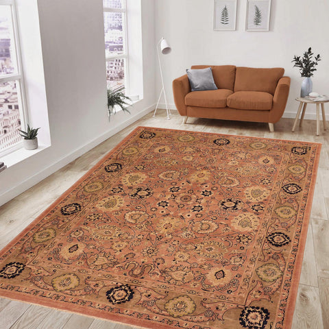 handmade Traditional Kafkaz Rust Brown Hand Knotted RECTANGLE 100% WOOL area rug 8x10