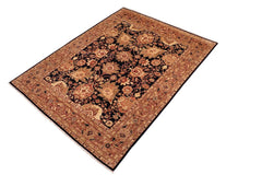 handmade Traditional Kafkaz Blue Brown Hand Knotted RECTANGLE 100% WOOL area rug 8 x 10