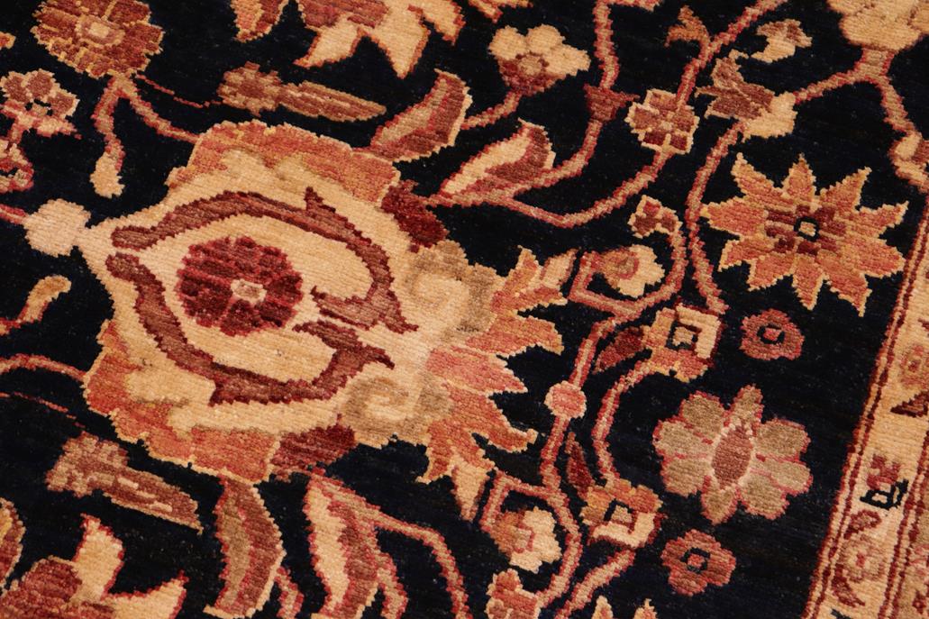 handmade Traditional Kafkaz Blue Brown Hand Knotted RECTANGLE 100% WOOL area rug 8 x 10