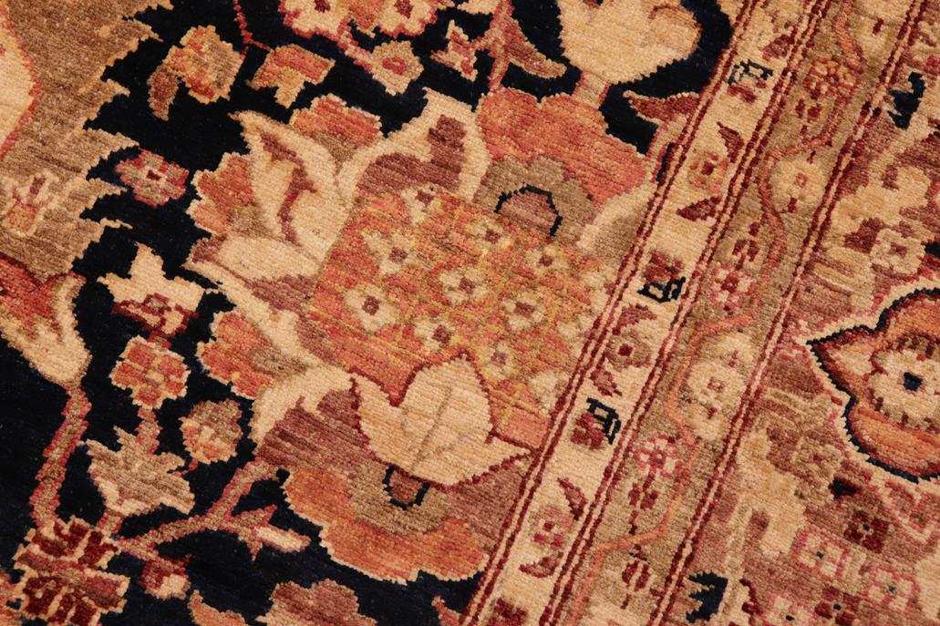 handmade Traditional Kafkaz Blue Brown Hand Knotted RECTANGLE 100% WOOL area rug 8 x 10