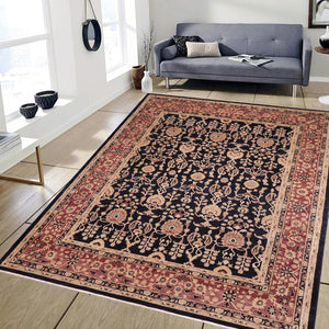 handmade Transitional Kafkaz Blue Red Hand Knotted RECTANGLE 100% WOOL area rug 8' x 10'