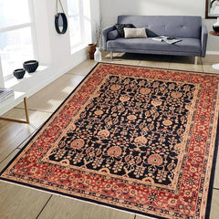handmade Traditional Kafkaz Blue Red Hand Knotted RECTANGLE 100% WOOL area rug 8 x 10
