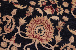 handmade Transitional Kafkaz Blue Red Hand Knotted RECTANGLE 100% WOOL area rug 8' x 10'