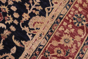 handmade Transitional Kafkaz Blue Red Hand Knotted RECTANGLE 100% WOOL area rug 8' x 10'
