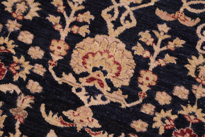 handmade Transitional Kafkaz Blue Red Hand Knotted RECTANGLE 100% WOOL area rug 8' x 10'