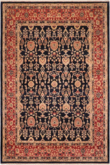 handmade Traditional Kafkaz Blue Red Hand Knotted RECTANGLE 100% WOOL area rug 8 x 10