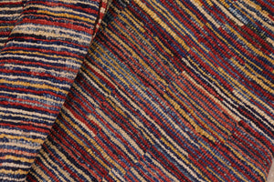 handmade Modern Gabbeh Blue Red Hand Knotted RECTANGLE 100% WOOL area rug 8' x 10'