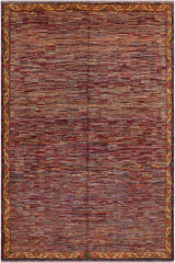 handmade Modern Gabbeh Blue Red Hand Knotted RECTANGLE 100% WOOL area rug 8  x 10 