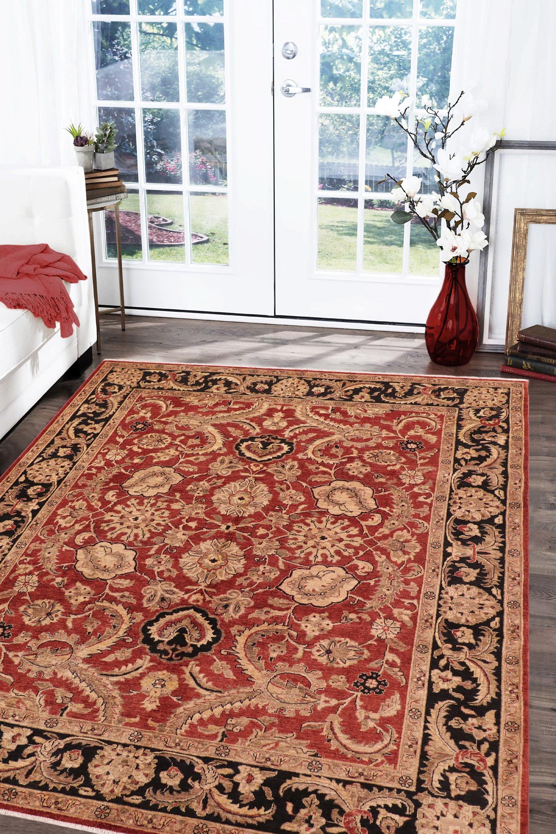 handmade Traditional Kafkaz Red Blue Hand Knotted RECTANGLE 100% WOOL area rug 8x10