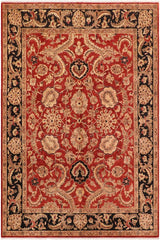 handmade Traditional Kafkaz Red Blue Hand Knotted RECTANGLE 100% WOOL area rug 8 x 10