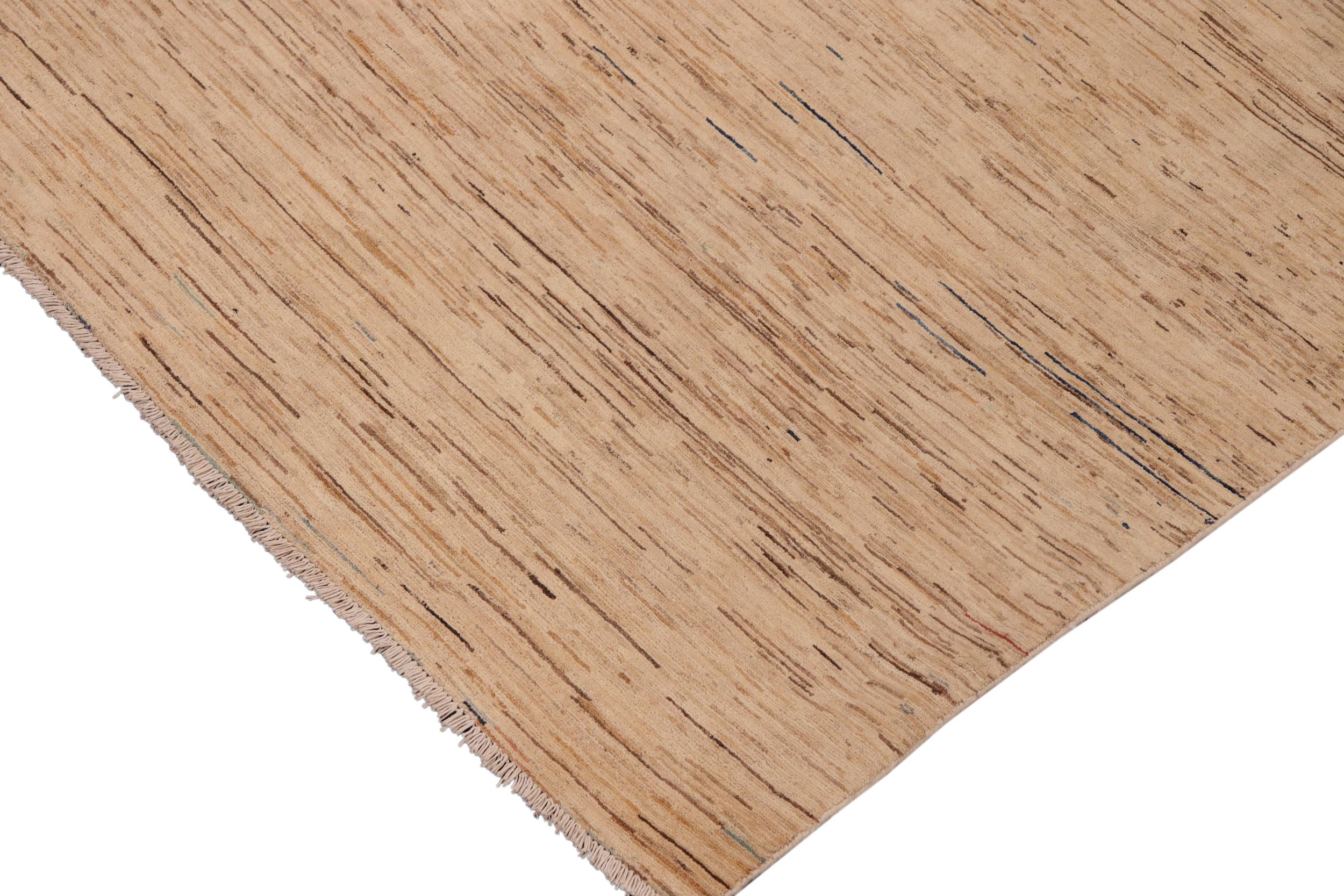 handmade Modern Gabbeh Beige Blue Hand Knotted RECTANGLE 100% WOOL area rug 8' x 10'