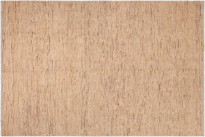 8x10 hand knotted modern Gabbeh wool rug in beige and blue - Contemporary Gabbeh Robbie