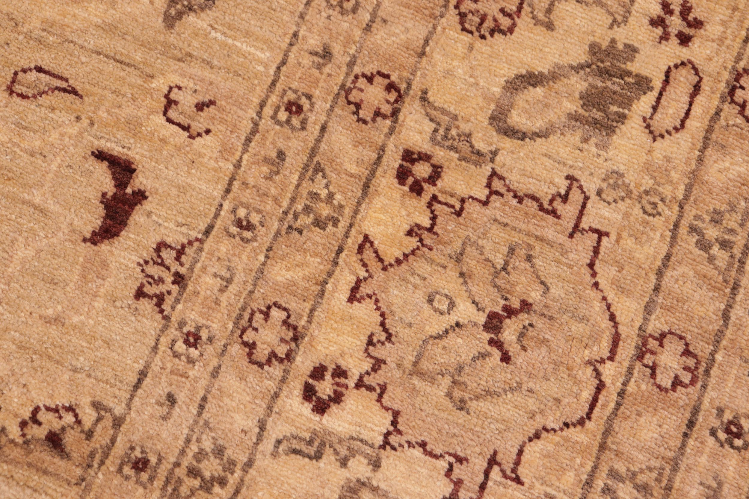 handmade Traditional Kafkaz Tan Beige Hand Knotted RECTANGLE 100% WOOL area rug 8x10
