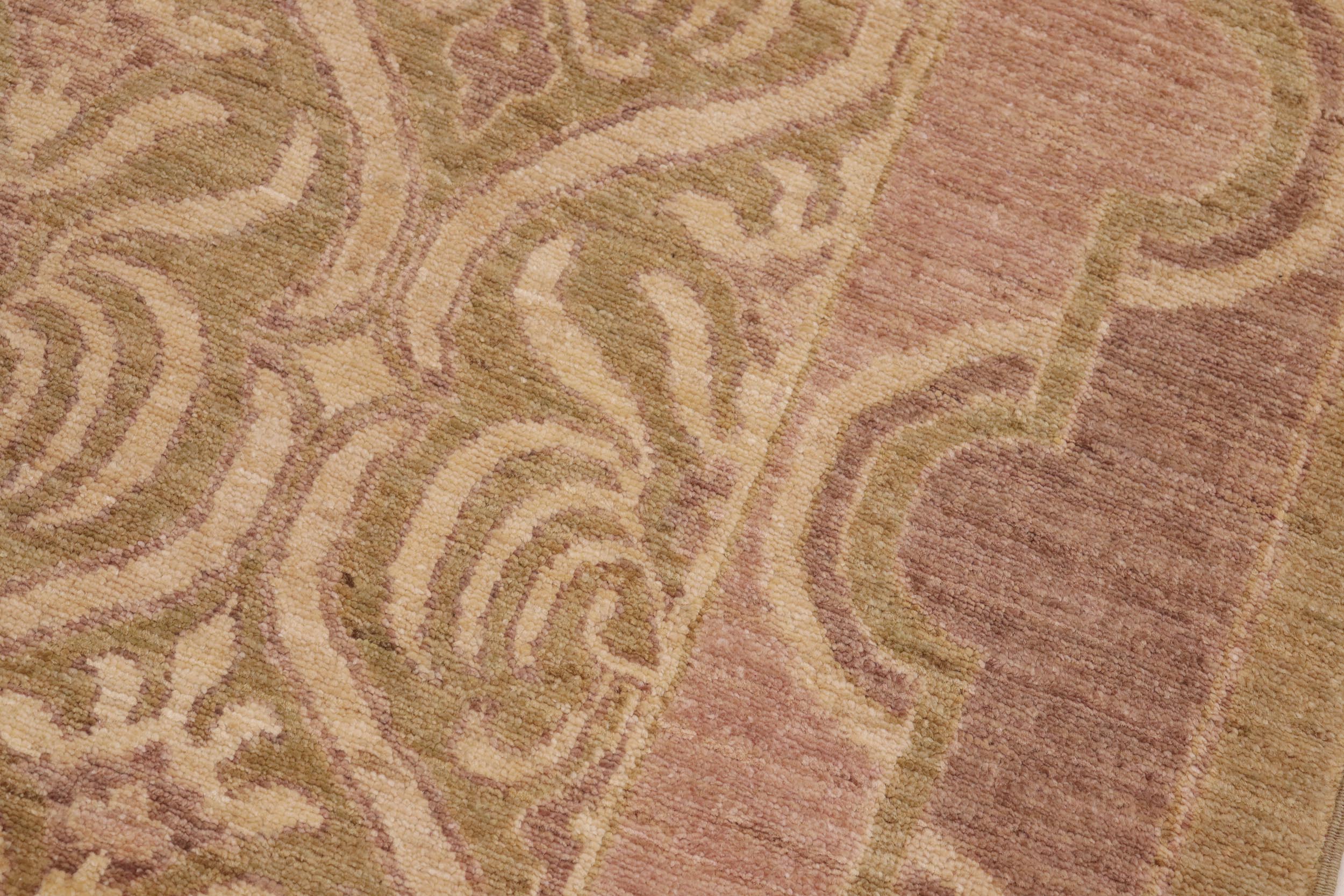handmade Transitional Kafkaz Lt. Green Lt. Brown Hand Knotted RECTANGLE 100% WOOL area rug 8' x 10'