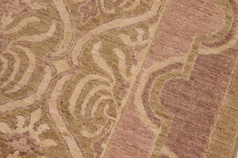 handmade Transitional Kafkaz Lt. Green Lt. Brown Hand Knotted RECTANGLE 100% WOOL area rug 8' x 10'