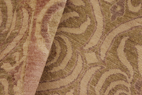 handmade Transitional Kafkaz Lt. Green Lt. Brown Hand Knotted RECTANGLE 100% WOOL area rug 8' x 10'
