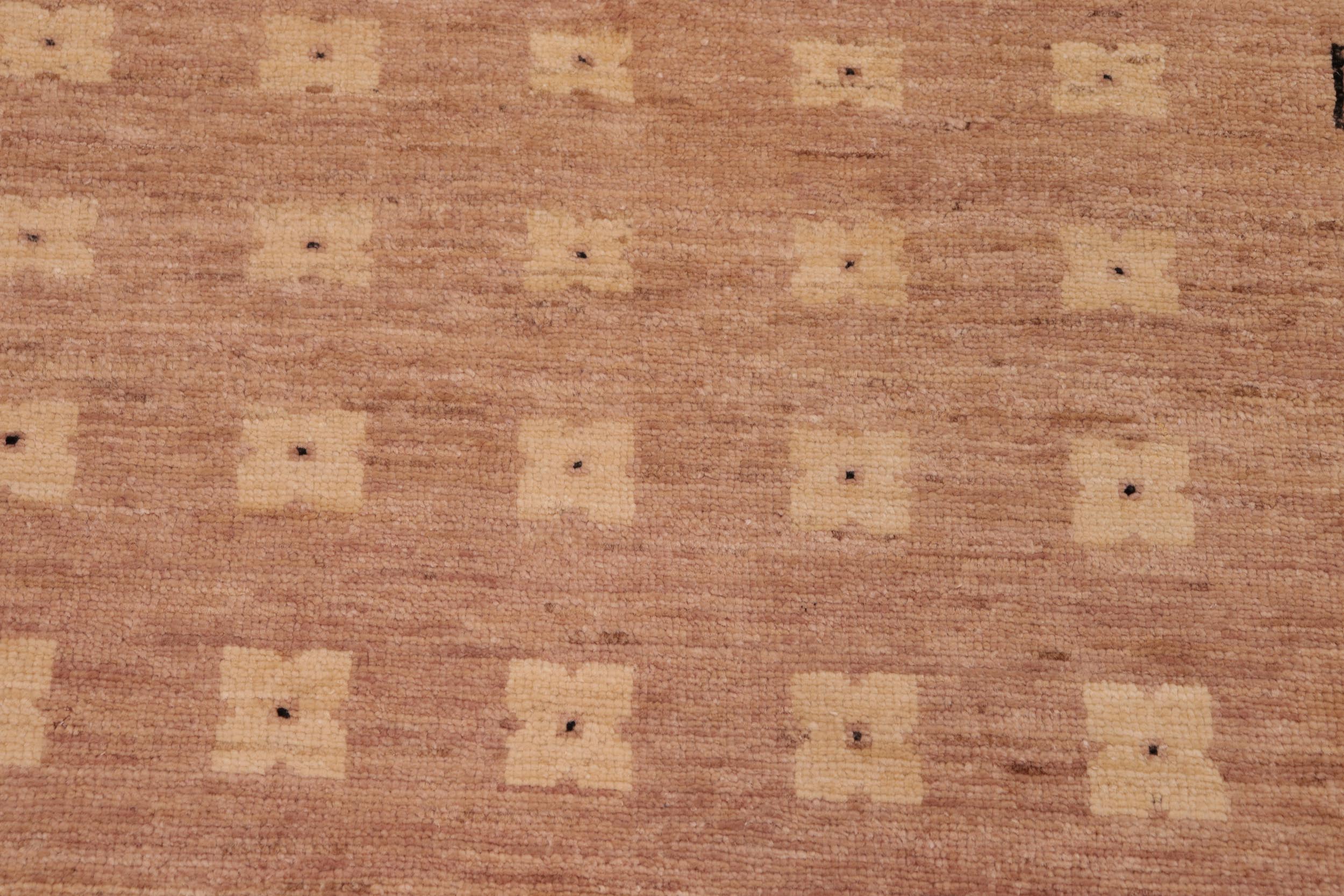 handmade Modern Kafkaz Nude Black Hand Knotted RECTANGLE 100% WOOL area rug 8' x 9'