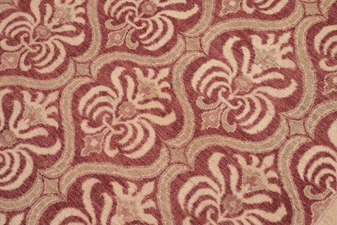handmade Transitional Kafkaz Red Beige Hand Knotted RECTANGLE 100% WOOL area rug 8' x 10'