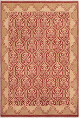 handmade Transitional Kafkaz Red Beige Hand Knotted RECTANGLE 100% WOOL area rug 8 x 10