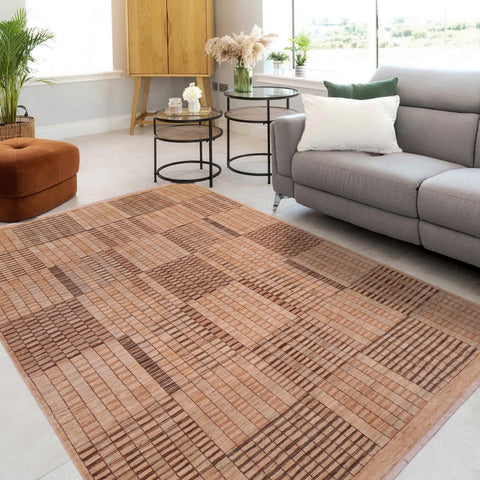 handmade Modern Gabbeh Tan Brown Hand Knotted RECTANGLE 100% WOOL area rug 8' x 10'