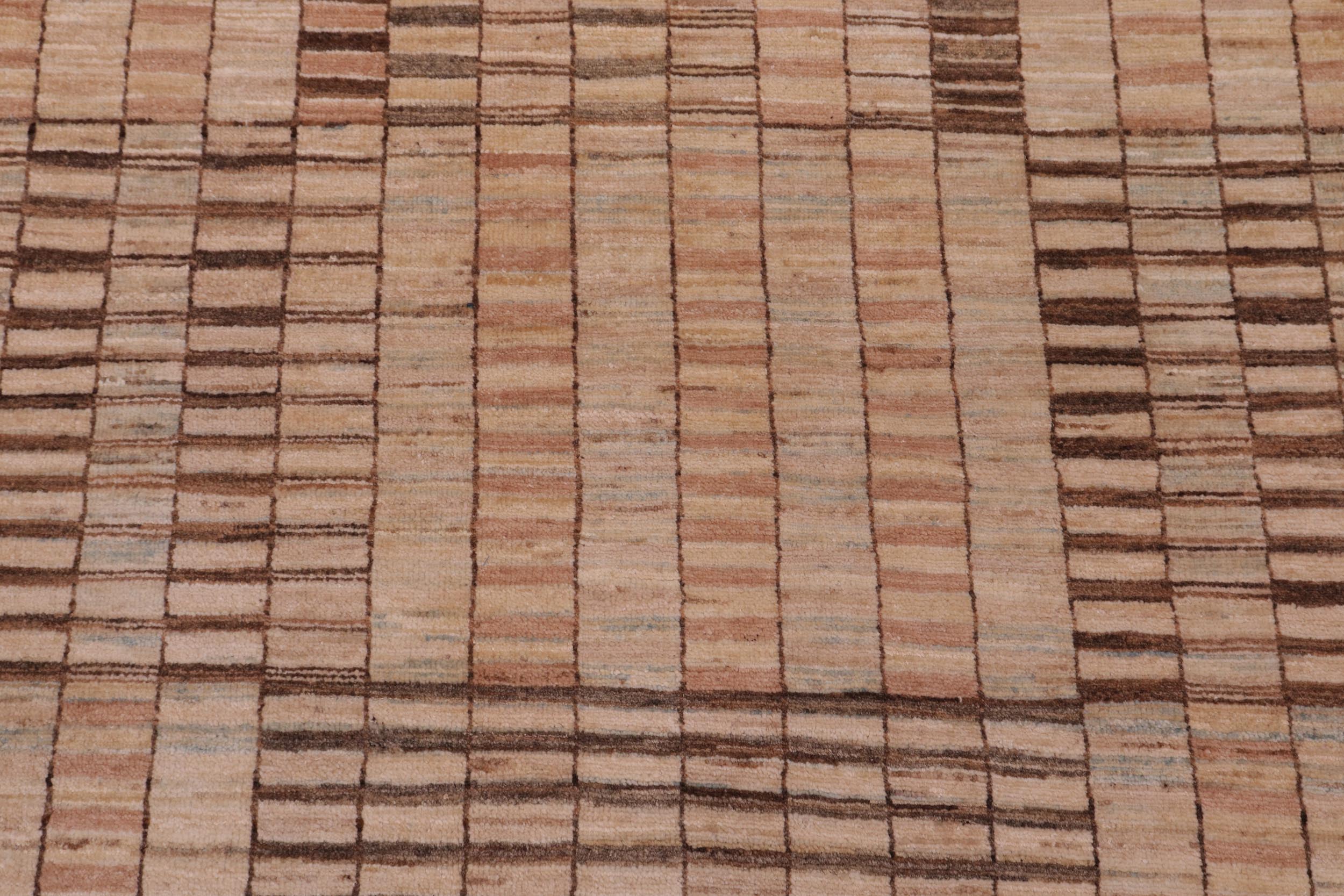 handmade Modern Gabbeh Tan Brown Hand Knotted RECTANGLE 100% WOOL area rug 8' x 10'
