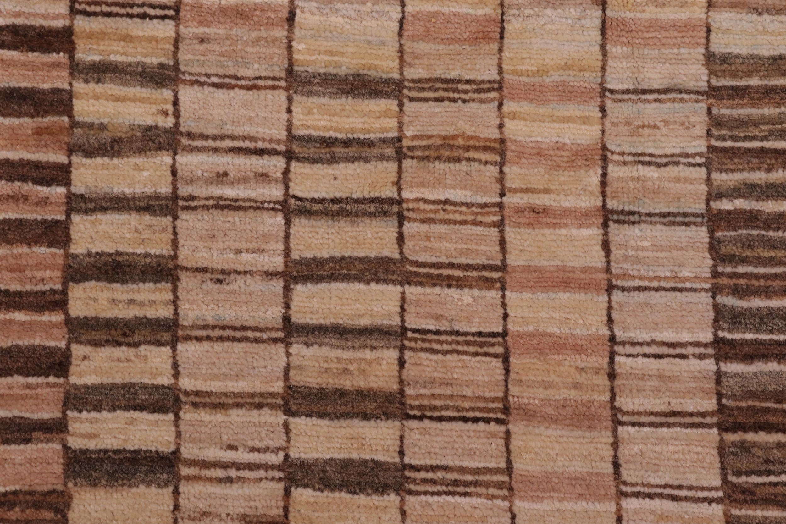 handmade Modern Gabbeh Tan Brown Hand Knotted RECTANGLE 100% WOOL area rug 8' x 10'