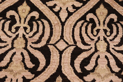 handmade Transitional Kafkaz Black Tan Hand Knotted RECTANGLE 100% WOOL area rug 8' x 10'