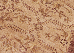 handmade Modern Kafkaz Tan Lt. Gold Hand Knotted RECTANGLE 100% WOOL area rug 8' x 10'